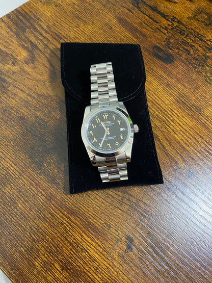 Montre Automatique — Cadran Noir Soleillé & Chiffres arabiques
