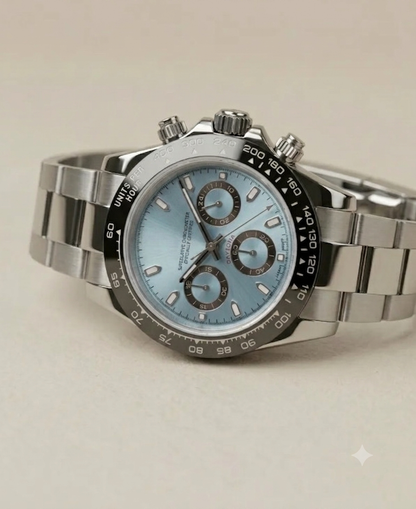 Chronographe Quartz— Cadran Soleil Bleu Glacé