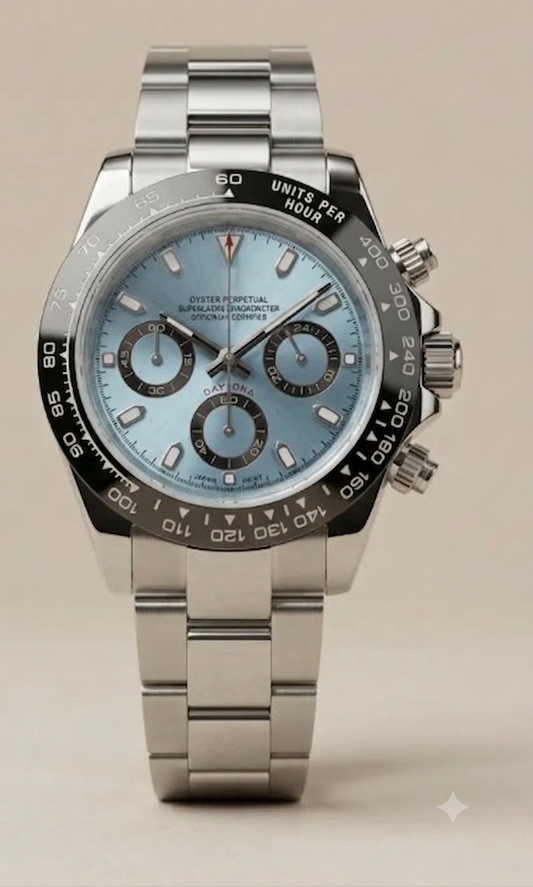 Chronographe Quartz— Cadran Soleil Bleu Glacé
