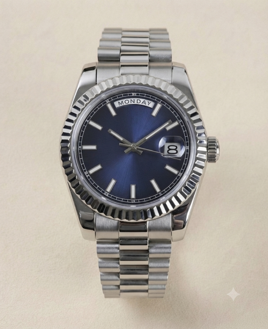 Montre Automatique — Cadran Bleu Nuit Day-Date