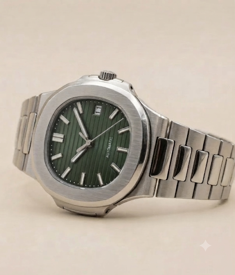 Montre Automatique — Boîtier Cousson & Cadran Vert Olive