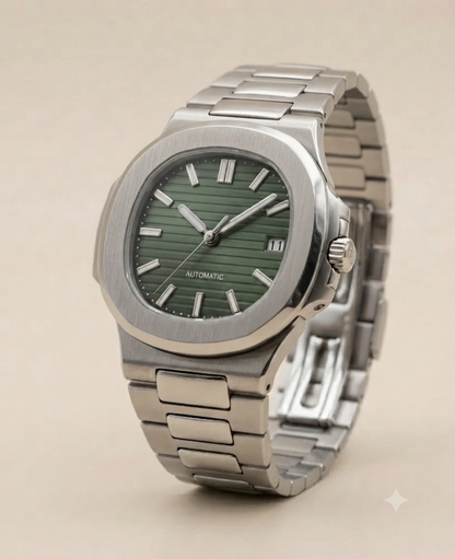 Montre Automatique — Boîtier Cousson & Cadran Vert Olive