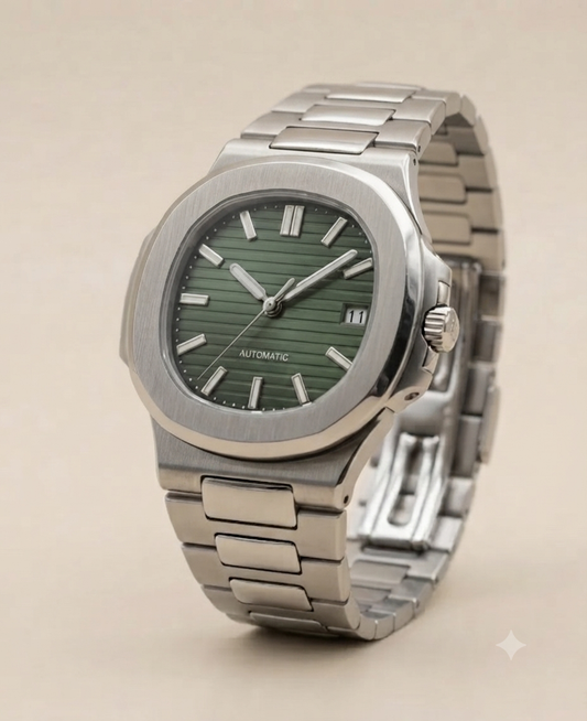 Montre Automatique — Boîtier Cousson & Cadran Vert Olive