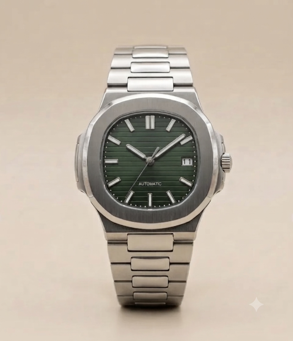Montre Automatique — Boîtier Cousson & Cadran Vert Olive