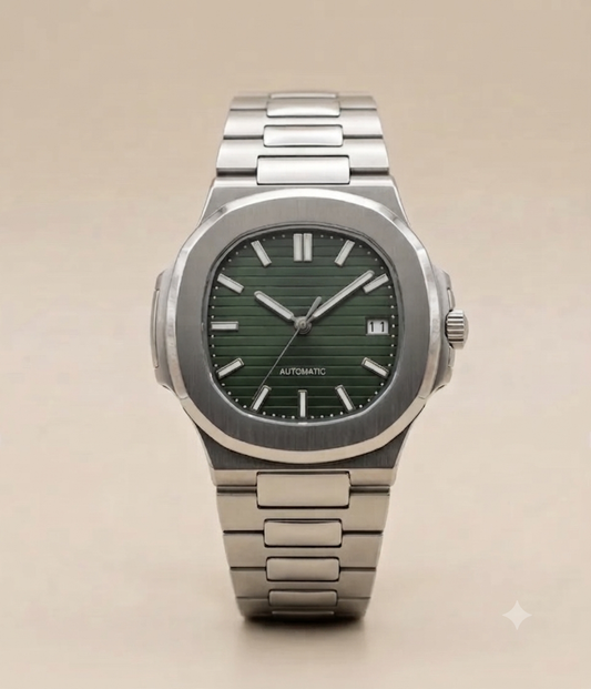 Montre Automatique — Boîtier Cousson & Cadran Vert Olive